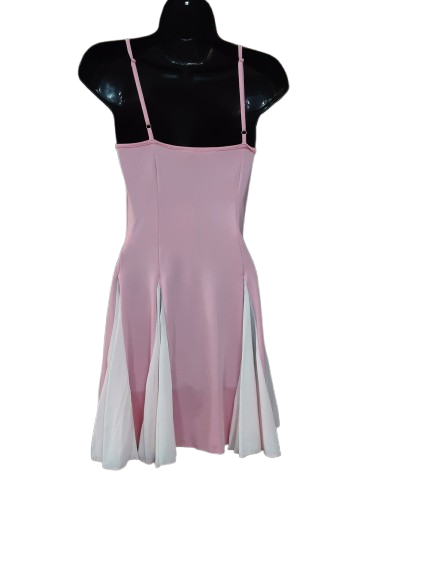 Abito Corto Elegante Moderno colore Bianco e Rosa