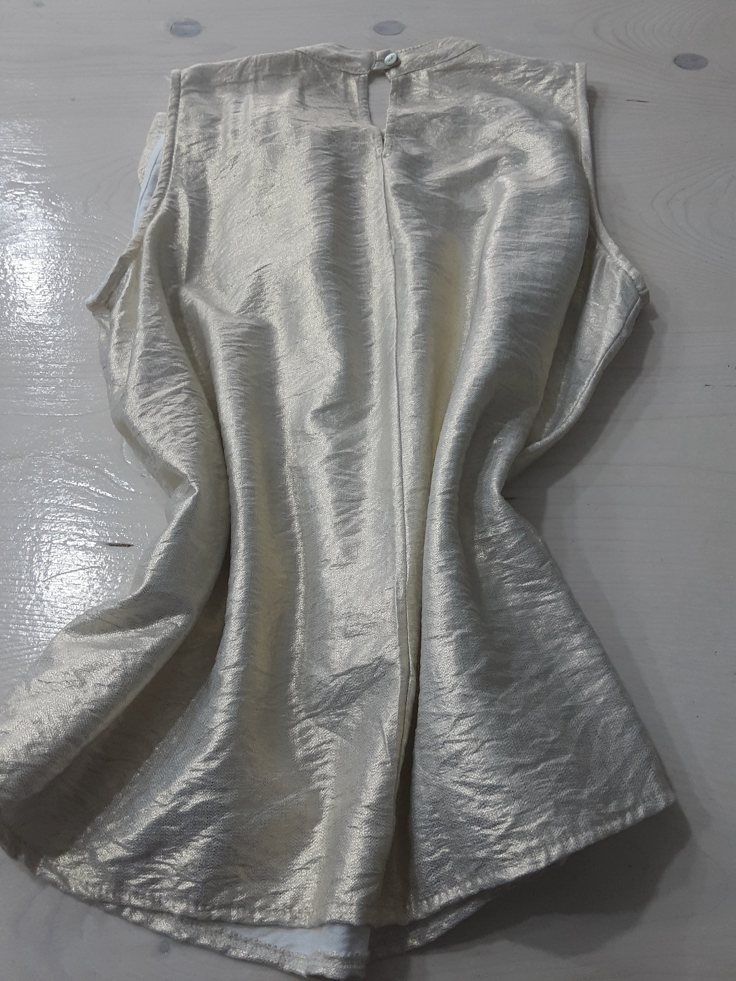 Camicetta da Donna Elegante Satinata Dorata Senza Maniche Made in ITALY