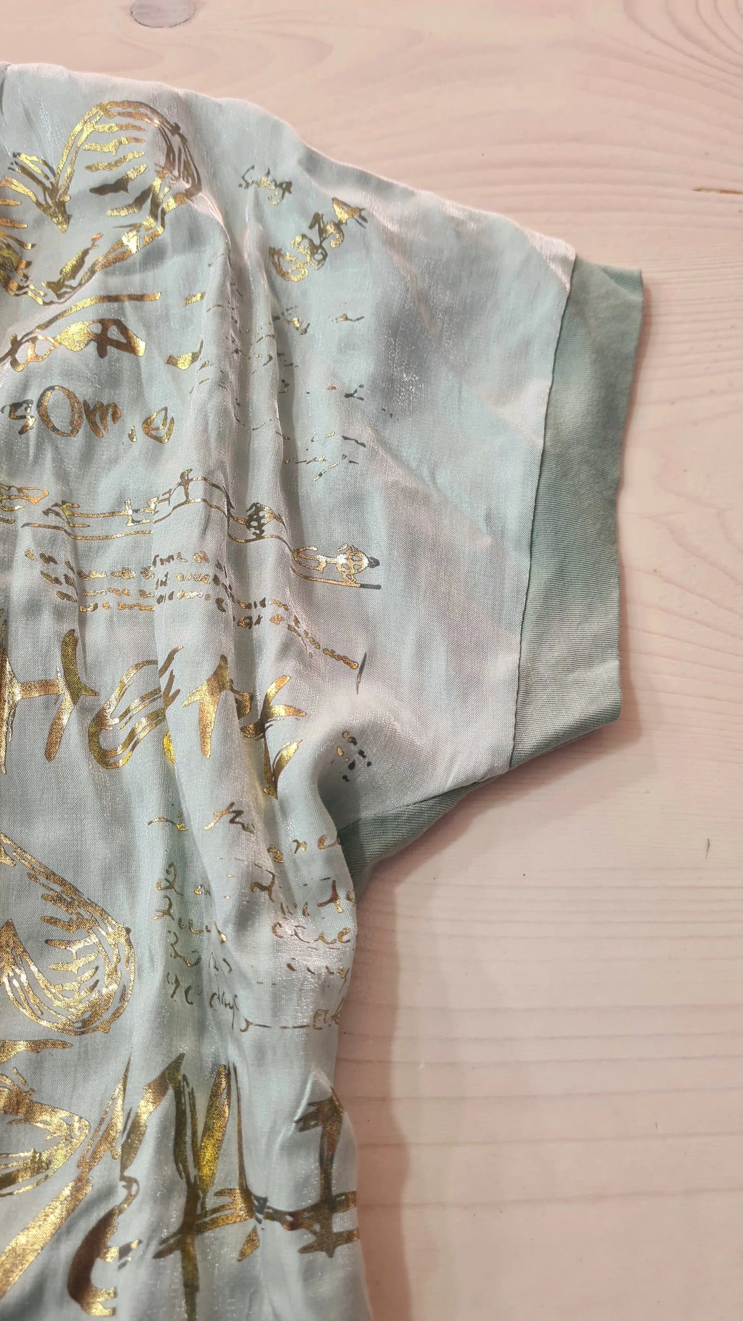 Camicetta Donna Verde Chiaro Elegante Asimmetrica| Made in ITALY