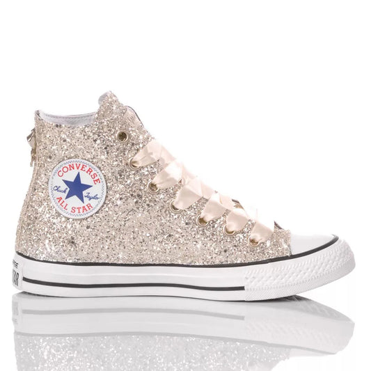 Sneakers da Donna Gliter Champagne Disegno Unico