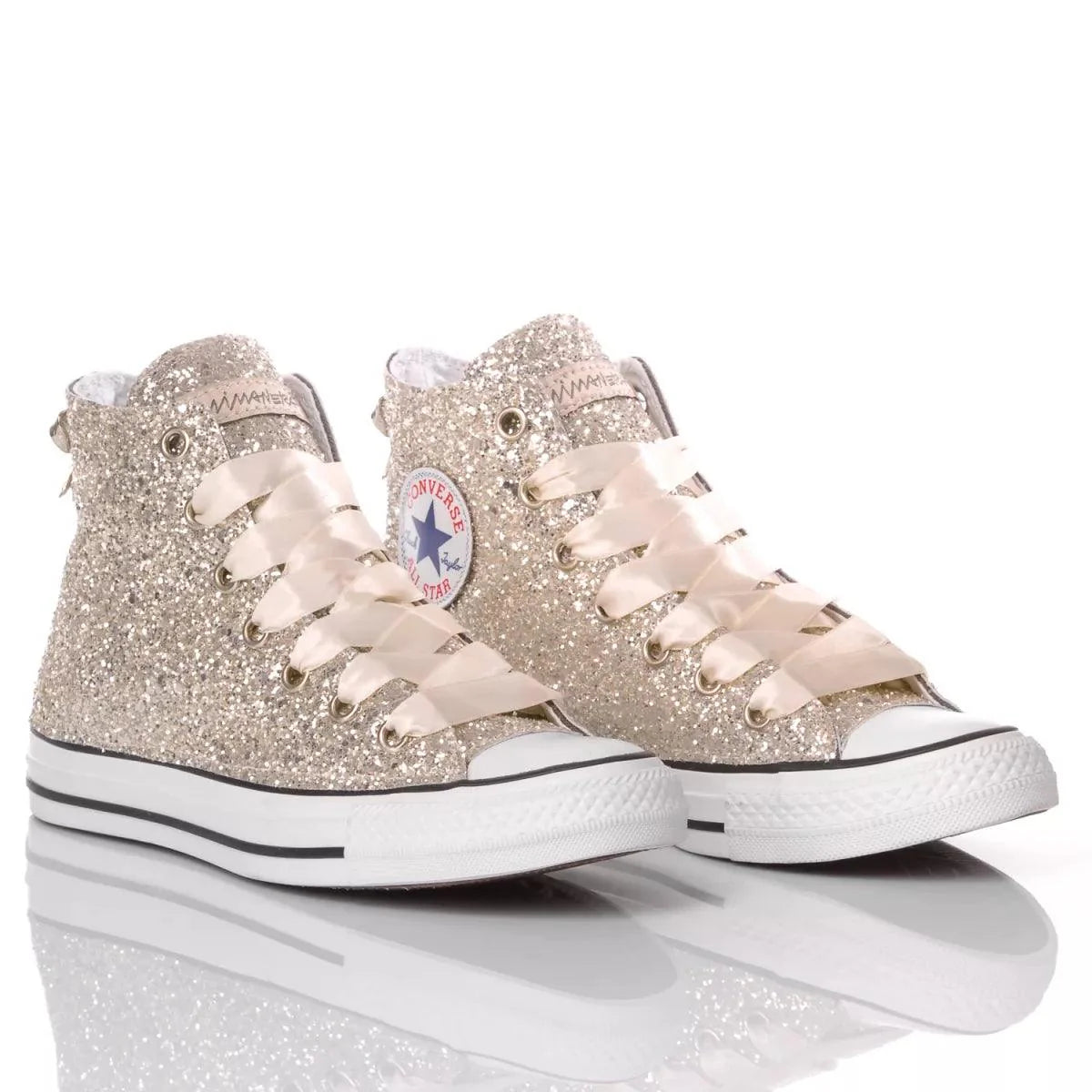 Sneakers da Donna Gliter Champagne Disegno Unico