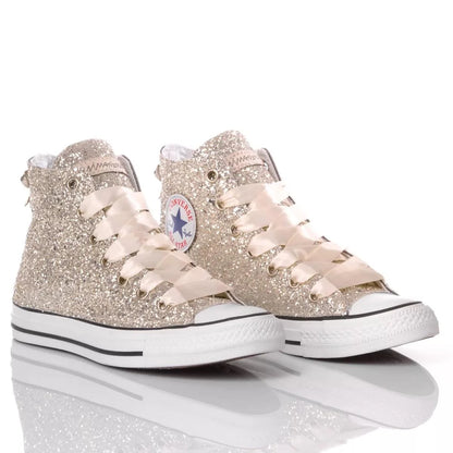 Sneakers da Donna Gliter Champagne Disegno Unico