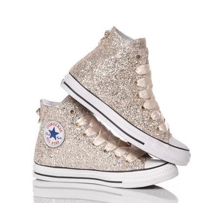 Sneakers da Donna Gliter Champagne Disegno Unico
