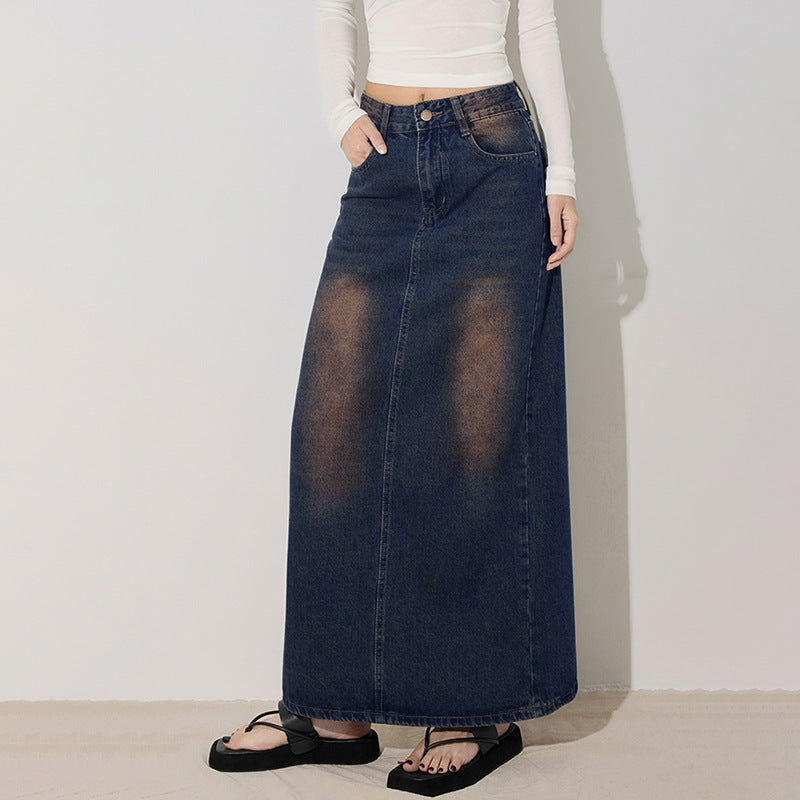 Gonna Midi in Denim Versatile e Personalizzata da Donna