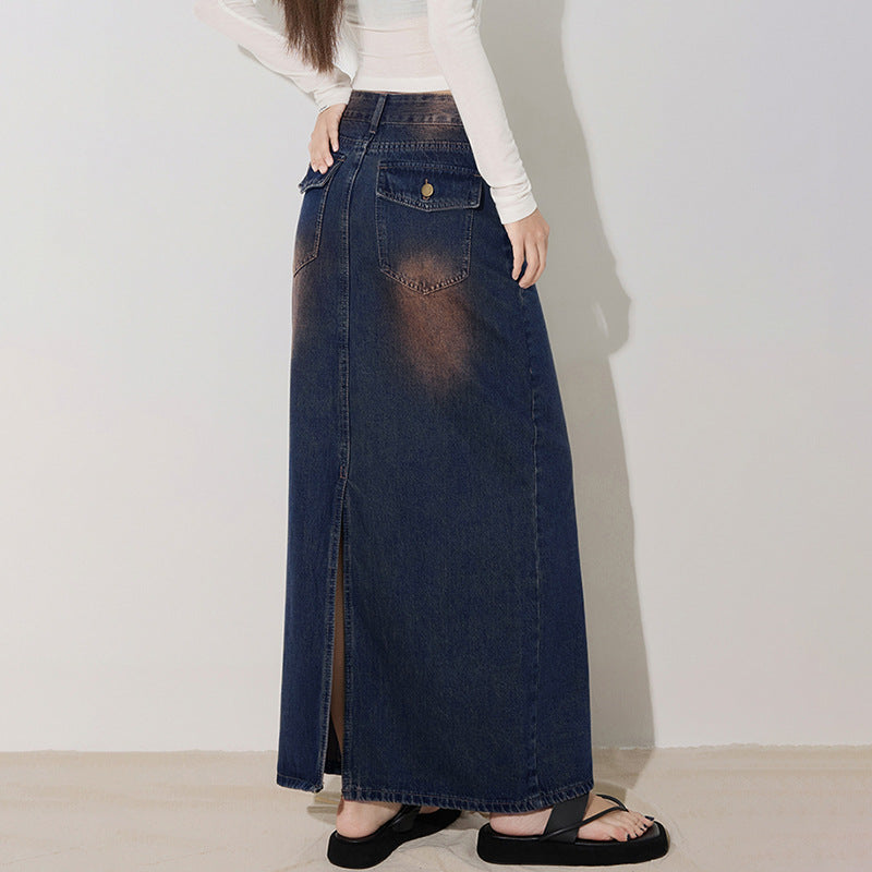 Gonna Midi in Denim Versatile e Personalizzata da Donna