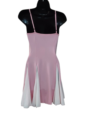 Abito Corto Elegante Moderno colore Bianco e Rosa