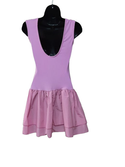 Abito Corto colore Rosa con Schiena Nuda