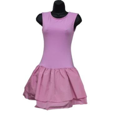 Abito Corto colore Rosa con Schiena Nuda