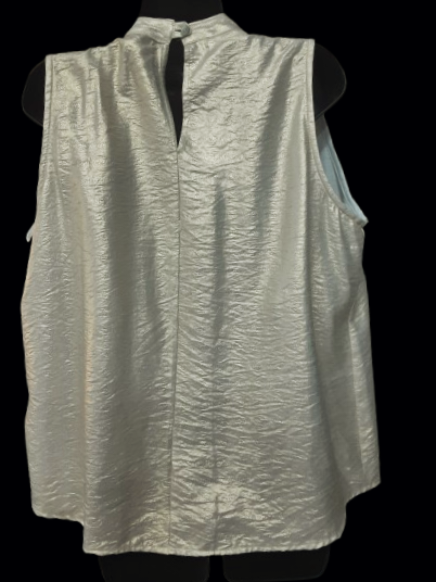 Camicetta da Donna Elegante Satinata Dorata Senza Maniche Made in ITALY