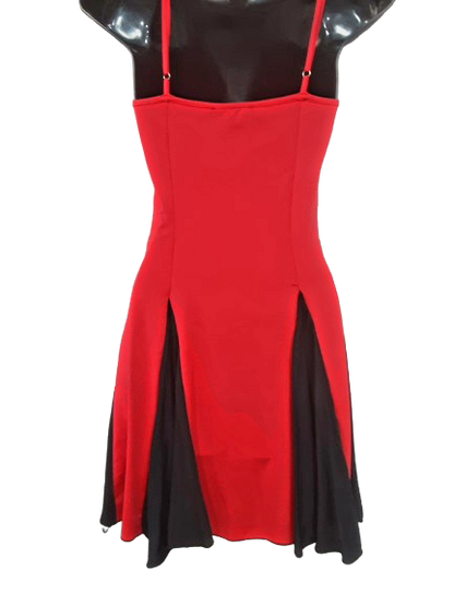 Abito Corto colore Rosso e Nero Comodo e Elegante Aderente