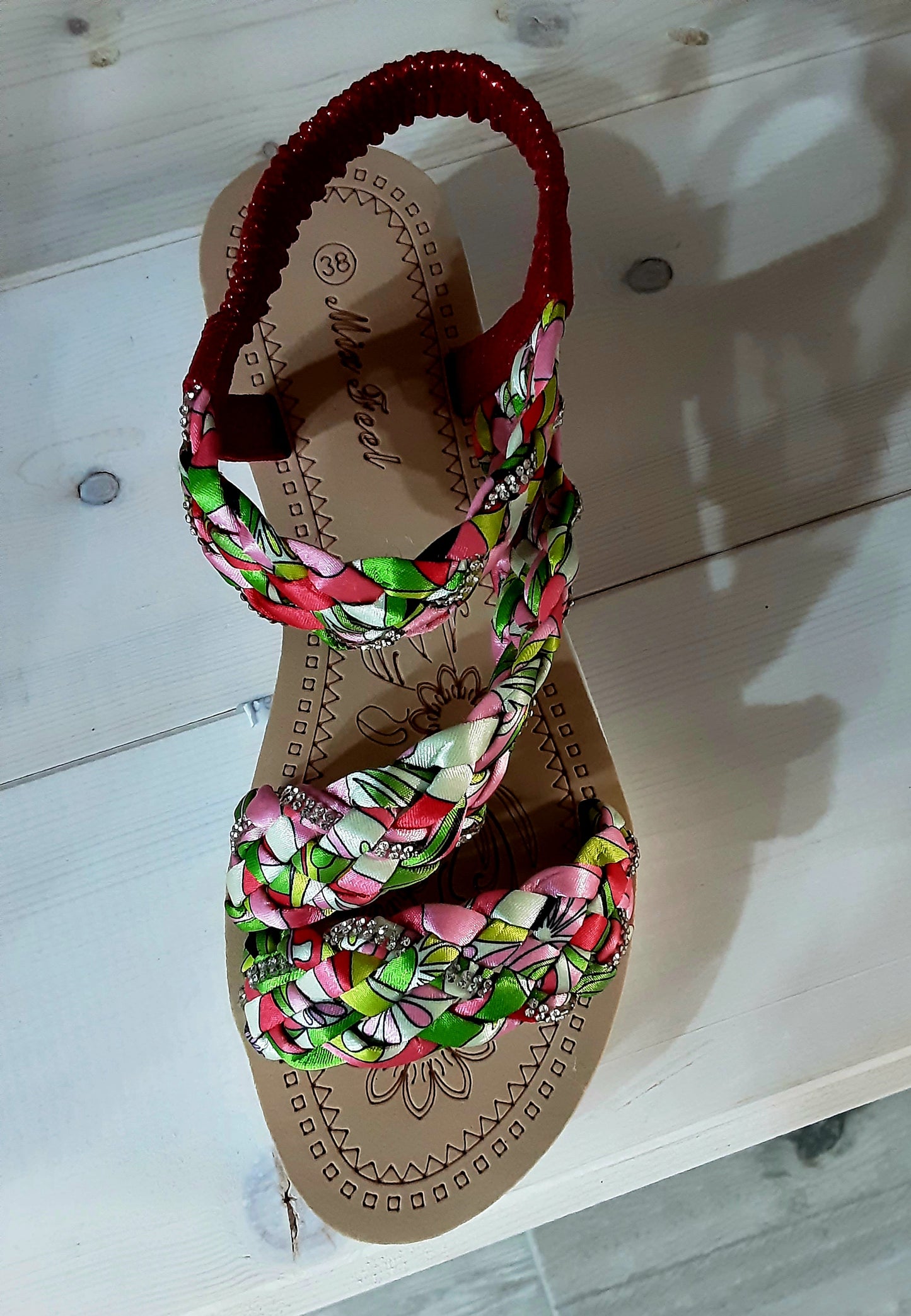 Sandali Donna con Zeppa – Comodi Eleganti e Colorati, Dominanza Rossa