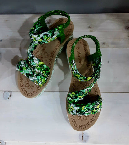 Sandali Donna con Zeppa – Colorati, Verdi, Comodi e Leggeri