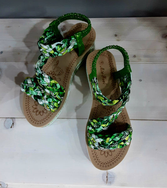 Sandali Donna con Zeppa – Colorati, Verdi, Comodi e Leggeri