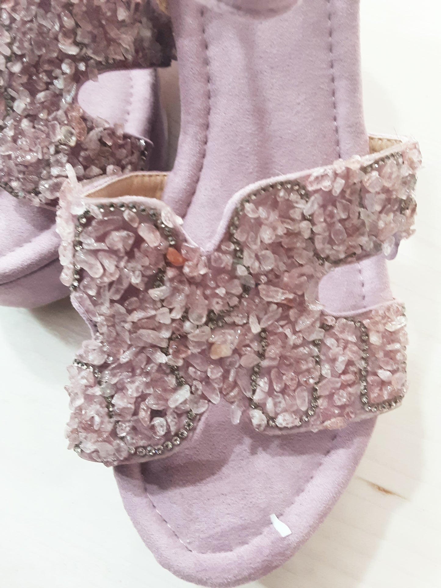 Sandali Alti con Zeppa Viola Donna – Eleganti Comode con Dettagli Gioiello