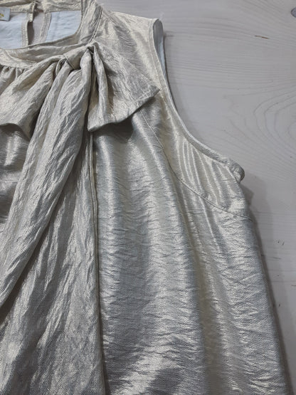 Camicetta da Donna Elegante Satinata Dorata Senza Maniche Made in ITALY
