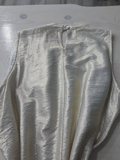 Camicetta da Donna Elegante Satinata Dorata Senza Maniche Made in ITALY