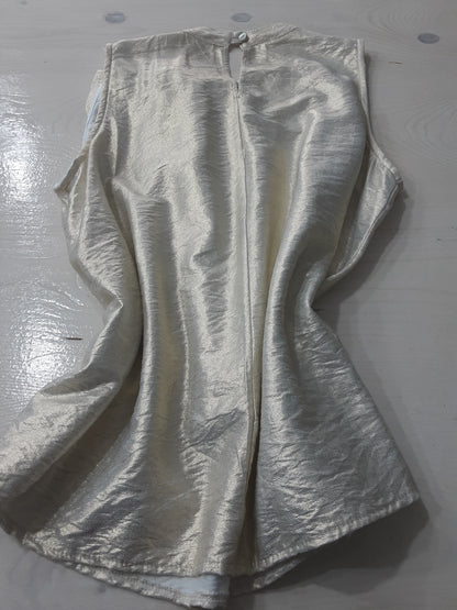 Camicetta da Donna Elegante Satinata Dorata Senza Maniche Made in ITALY