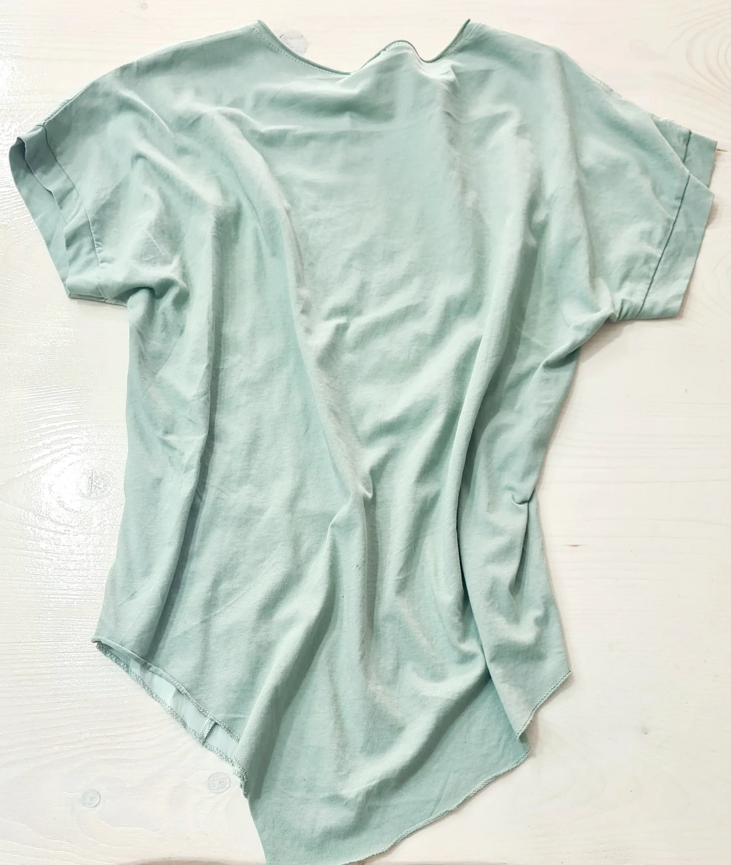 Camicetta Donna Verde Chiaro Elegante Asimmetrica| Made in ITALY