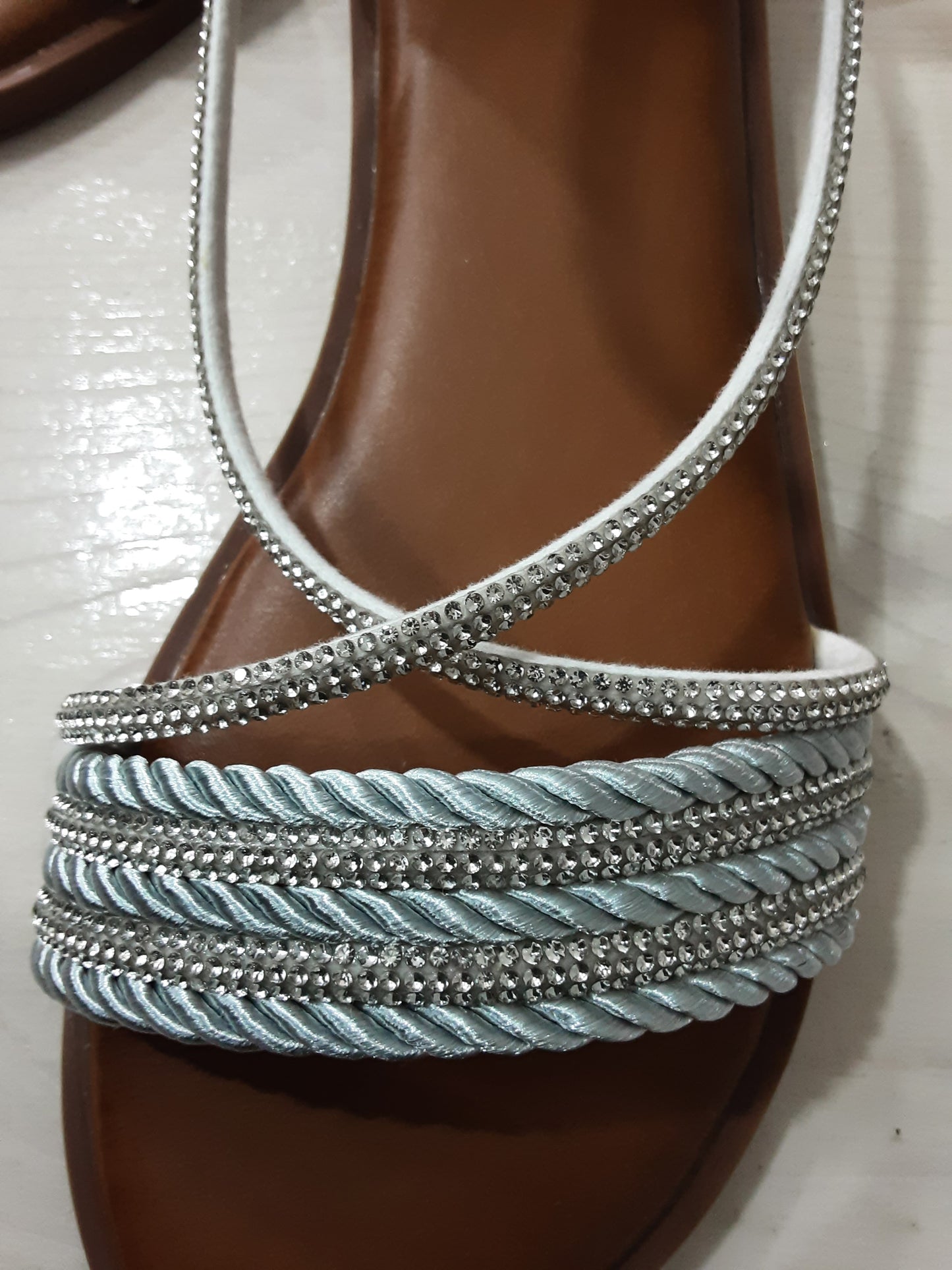 Sandali Donna Bassi Argento Eleganti Moderni con Zip dietro