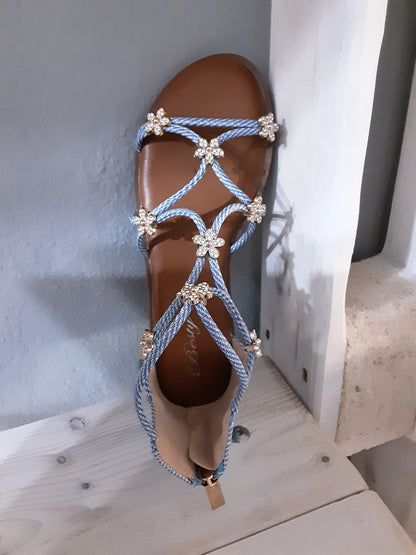 Sandali Bassi da Donna con Stelle Dorate – Eleganti e Comodi