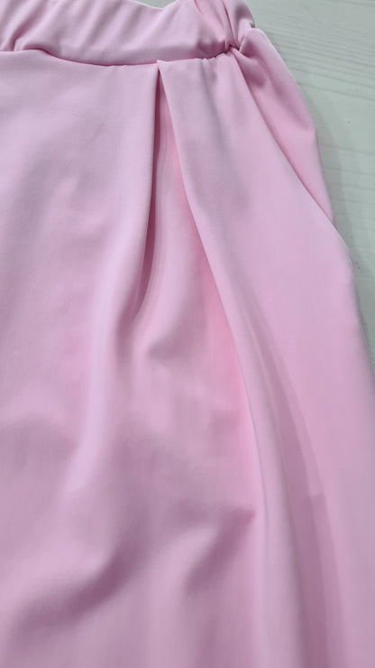 Pantaloni Rosa Donna Eleganti Moderni con Tasche Frontali/ Made in ITALY