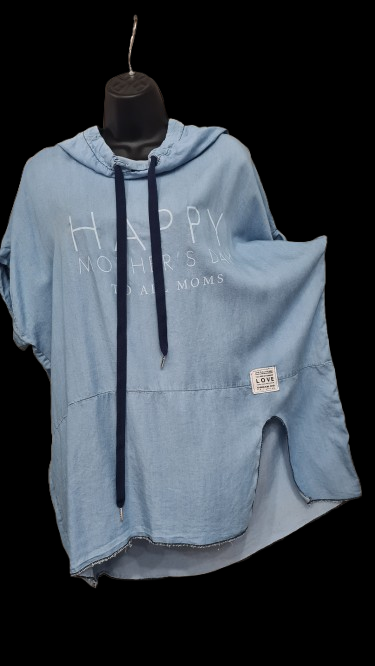 Tunica Jeans Donna Con Spacco Elegante Laterale/Made in ITALY