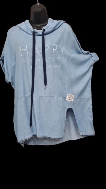 Tunica Jeans Donna Con Spacco Elegante Laterale/Made in ITALY