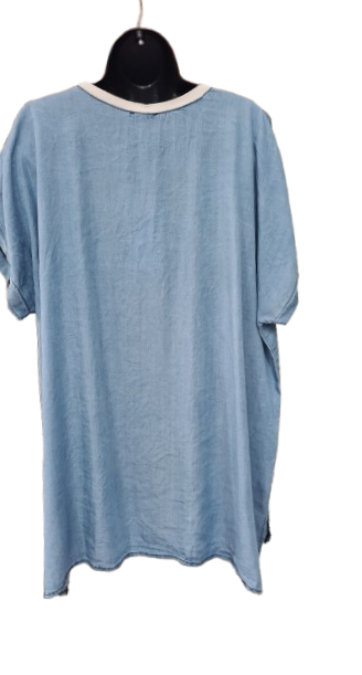 Blusa da Donna in Jeans Stile Casual e Moderno/Made in ITALY