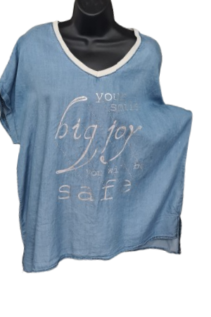 Blusa da Donna in Jeans Stile Casual e Moderno/Made in ITALY