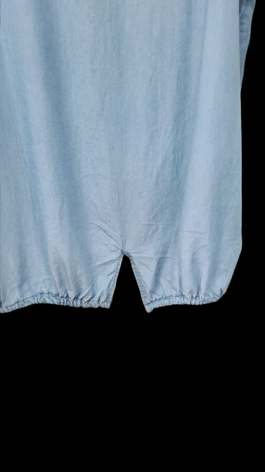Tunica Jeans Donna Elegante Asimmetrica Con Ornamento /Made in ITALY