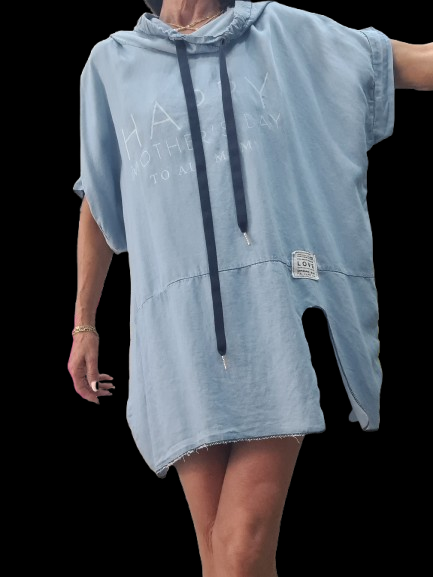 Tunica Jeans Donna Con Spacco Elegante Laterale/Made in ITALY