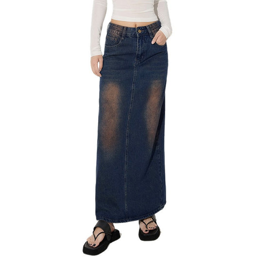 Gonna Midi in Denim Versatile e Personalizzata da Donna