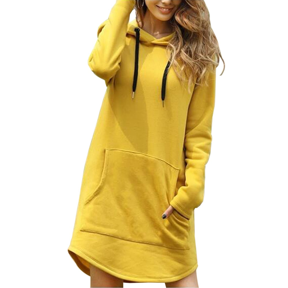 Abito Vintage Donna con Cappuccio a Maniche Lunghe Design Unico