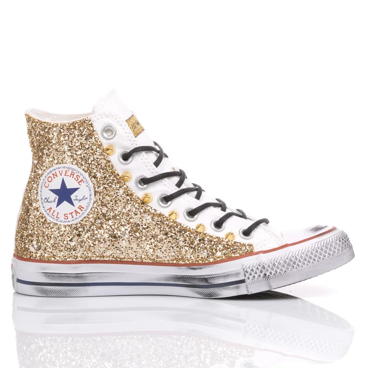 Sneakers da Donna Converse Glitter Gold Design Unico