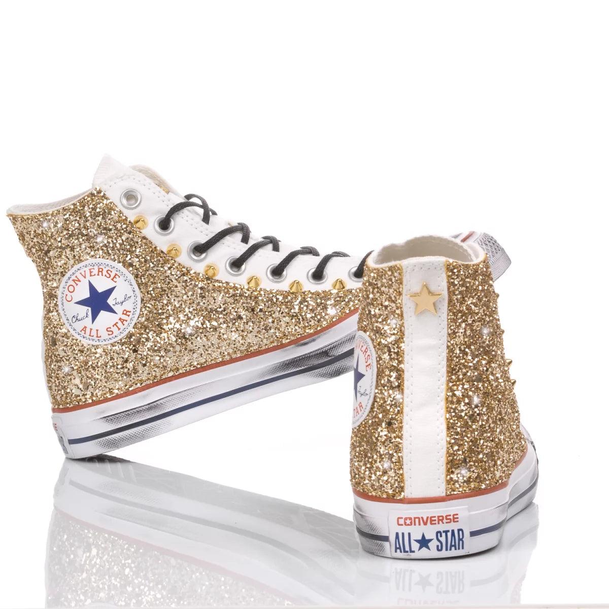 Sneakers da Donna Converse Glitter Gold Design Unico