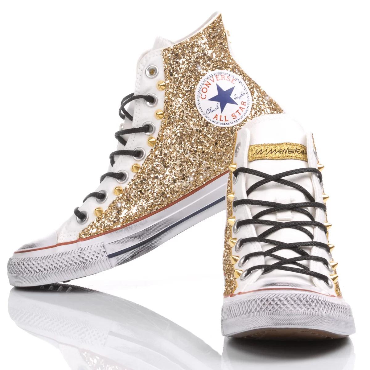 Sneakers da Donna Converse Glitter Gold Design Unico