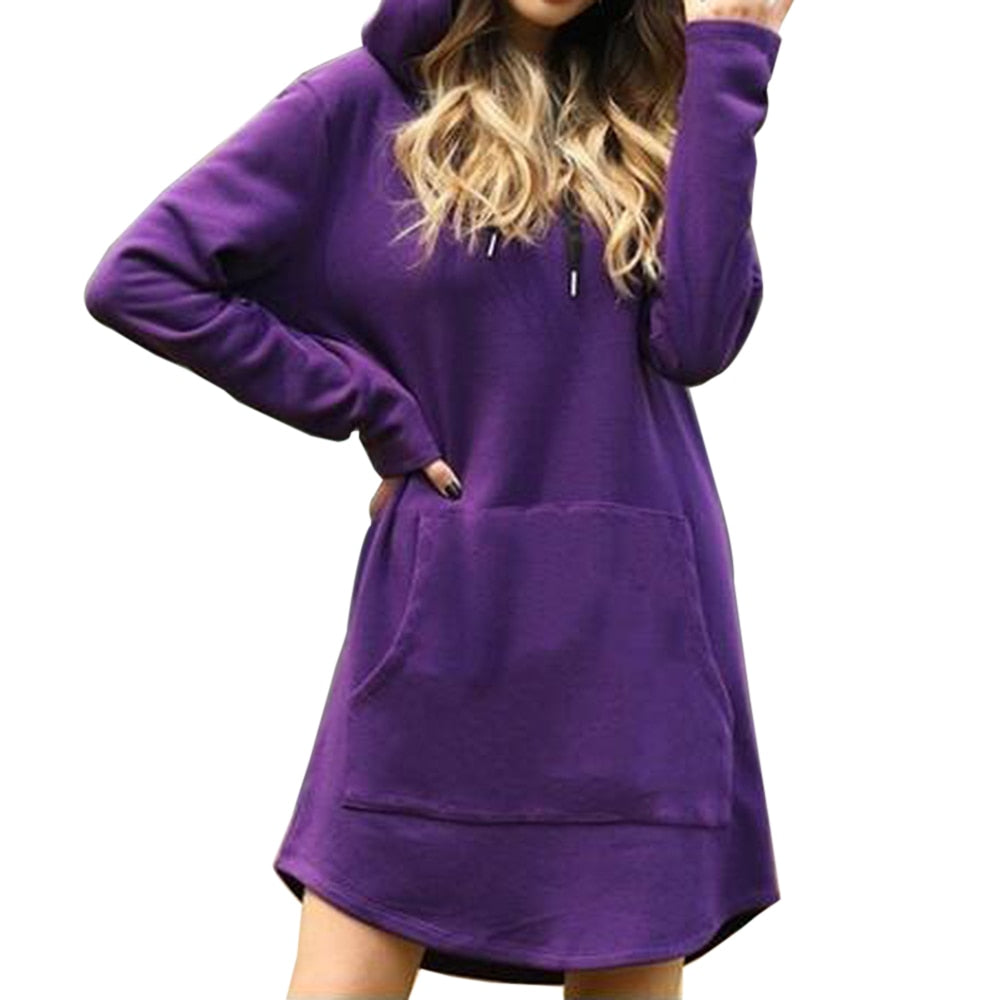 Abito Vintage Donna con Cappuccio a Maniche Lunghe Design Unico