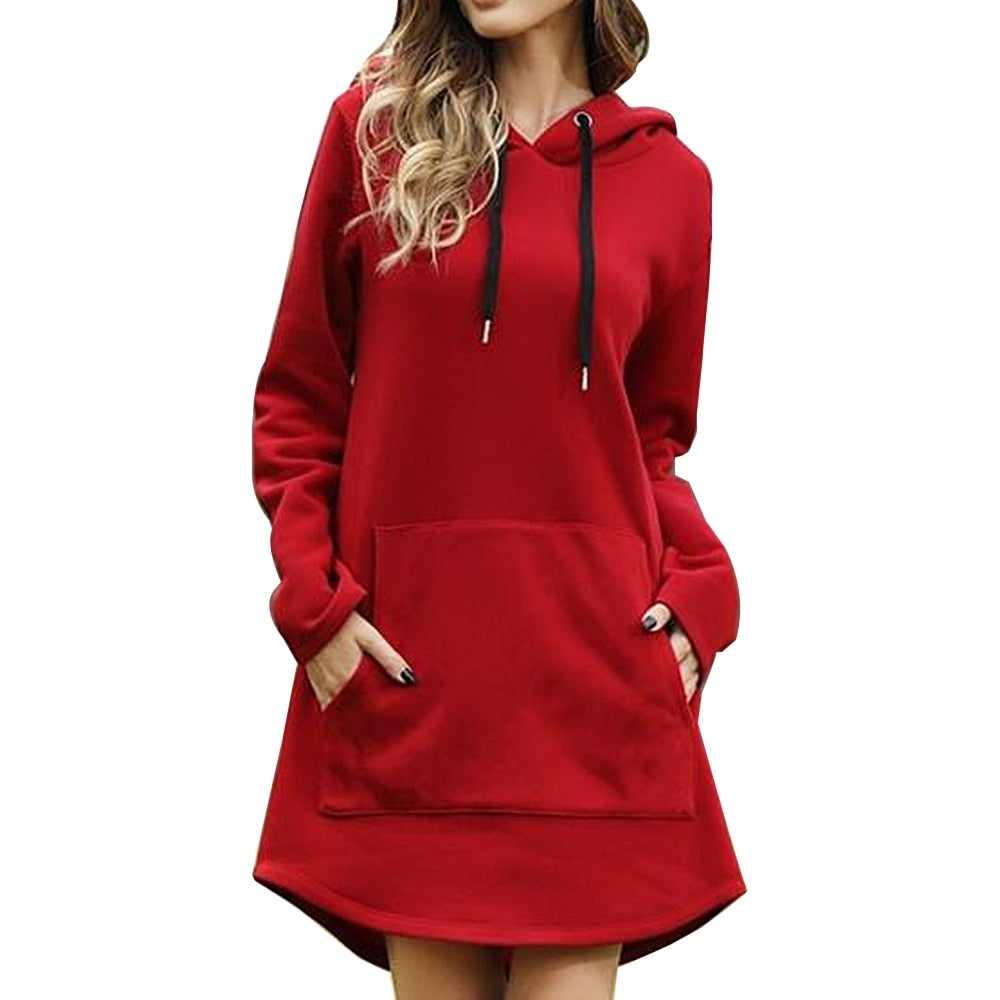 Abito Vintage Donna con Cappuccio a Maniche Lunghe Design Unico