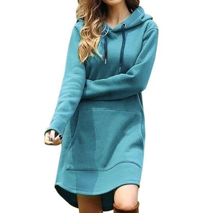 Abito Vintage Donna con Cappuccio a Maniche Lunghe Design Unico