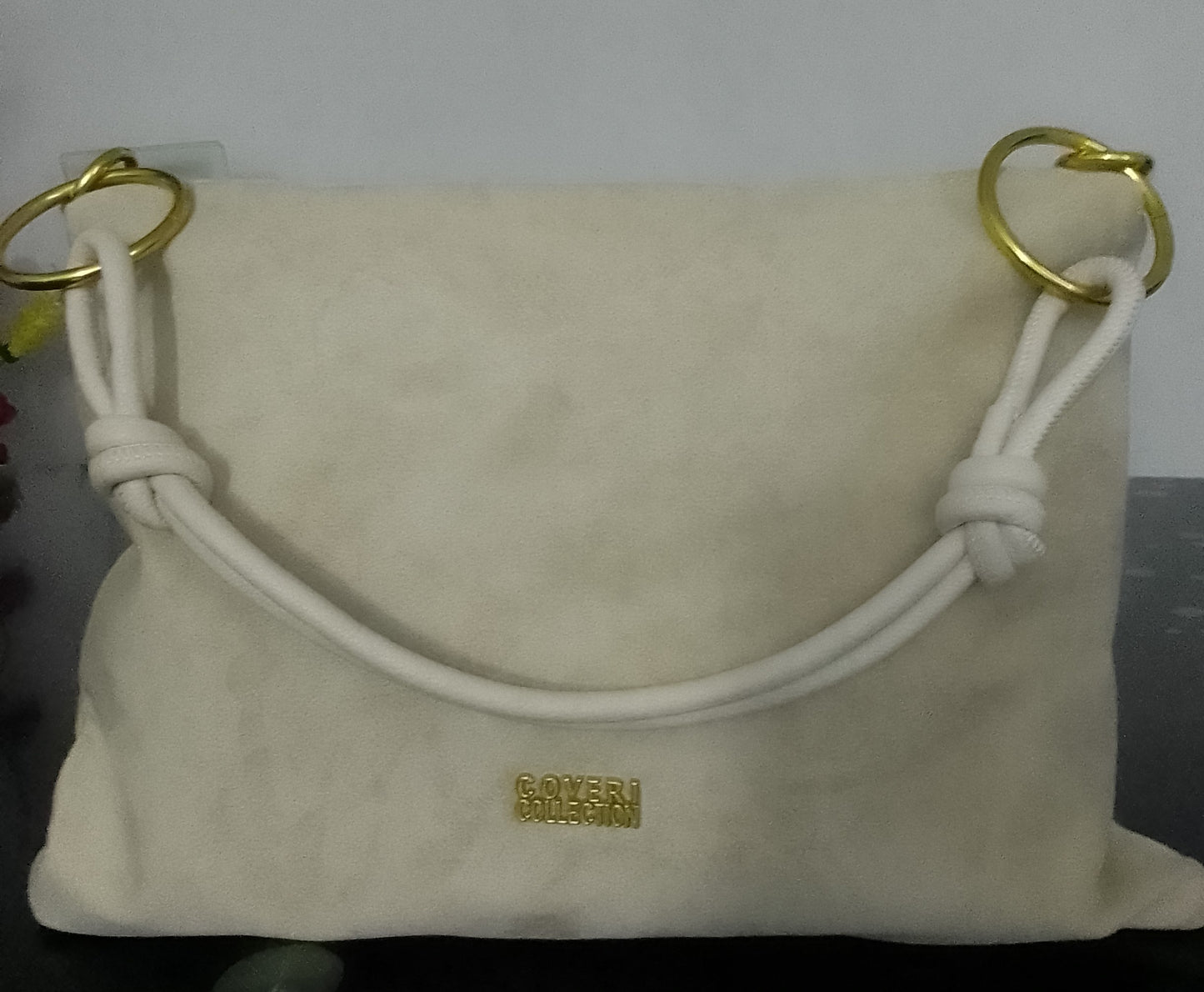 Borsa Elegante da Donna/ Coveri/Vellutata/ Manici ad Anelli