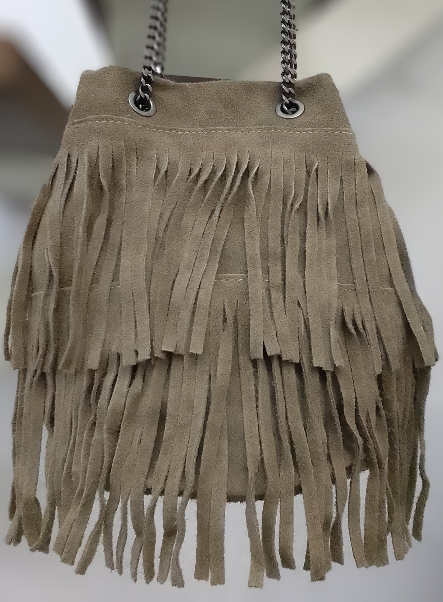 Borsa da Donna in Vera Pelle Made in Italy con Frange