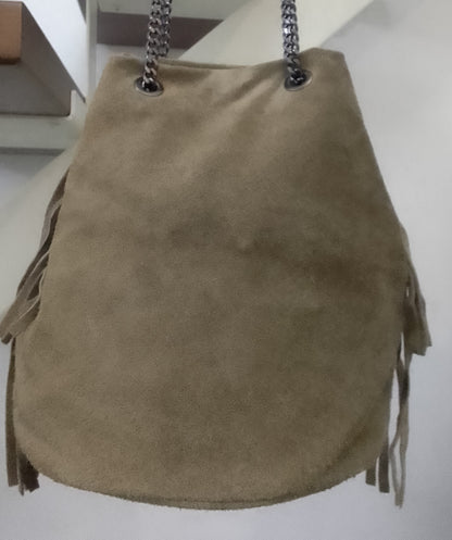Borsa da Donna in Vera Pelle Made in Italy con Frange