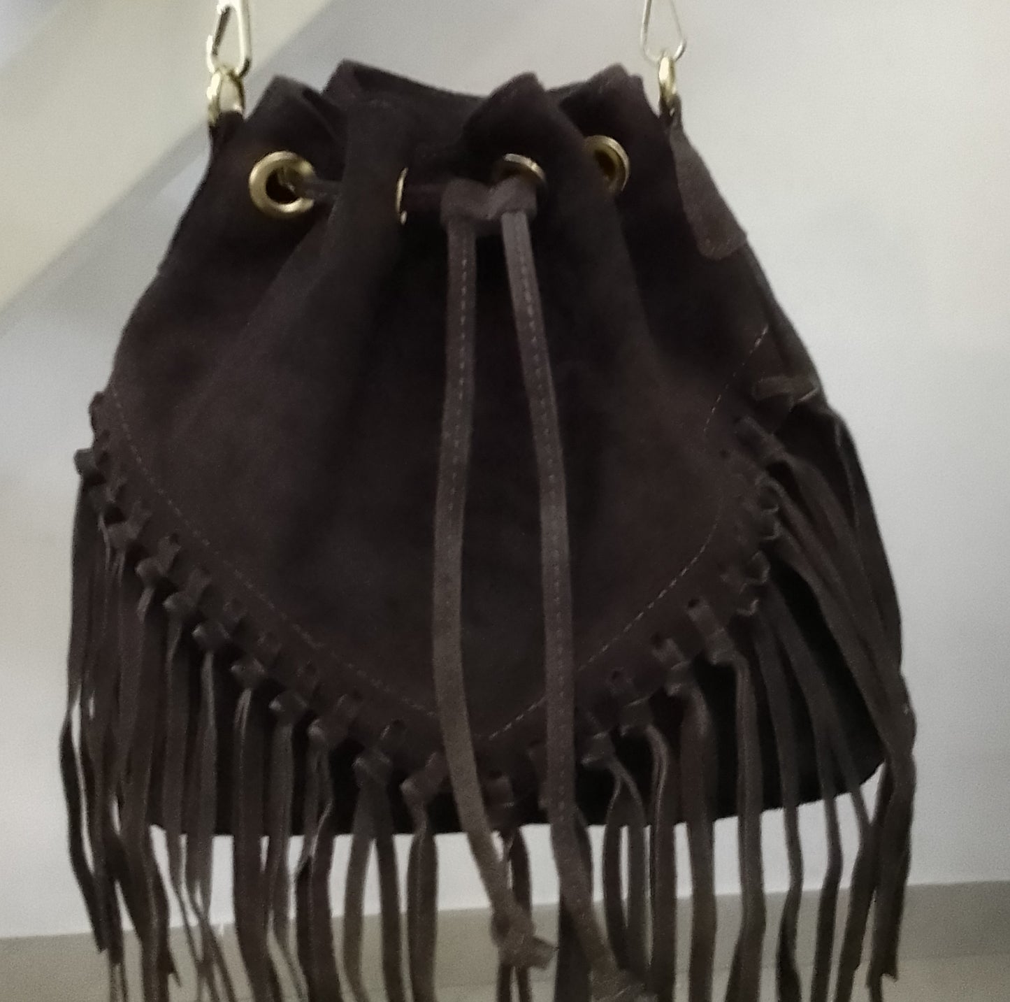 Borsa da Donna in Vera Pelle Made in Italy con Frange